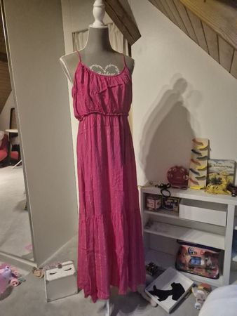 Maxikleid H&M Mama pink mit Glitzer Grösse M neuwertig