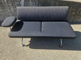 Vitra Sofa Design schwarz gemustert mit Armlehne gebraucht