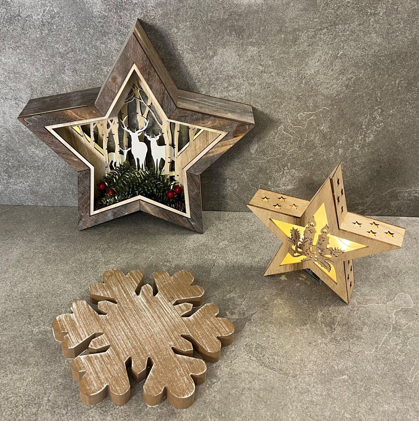 Tutte le decorazioni: Weihnachtsset: 3-teilig ... – Nuovo (secondo la descrizione) da Chur venduto da Lotti12