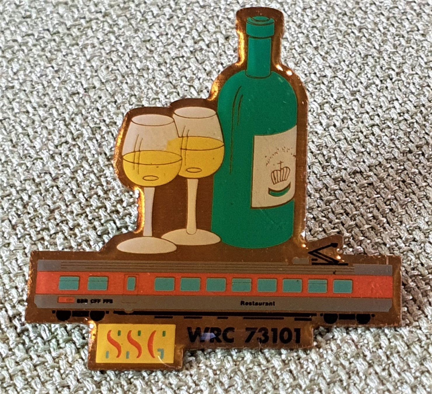 Placchette & Badge: C495 - Pin SSG SBB Restaurant Wagen WRC – Usato da Reinach BL venduto da Boston-Verkauf