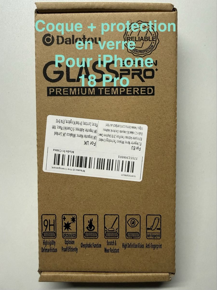 Cover & Protezioni schermo: Coque transparente pour iPhone 18 Pro neuf – Nuovo e nell'imballaggio originale da Lausanne venduto da Licio7
