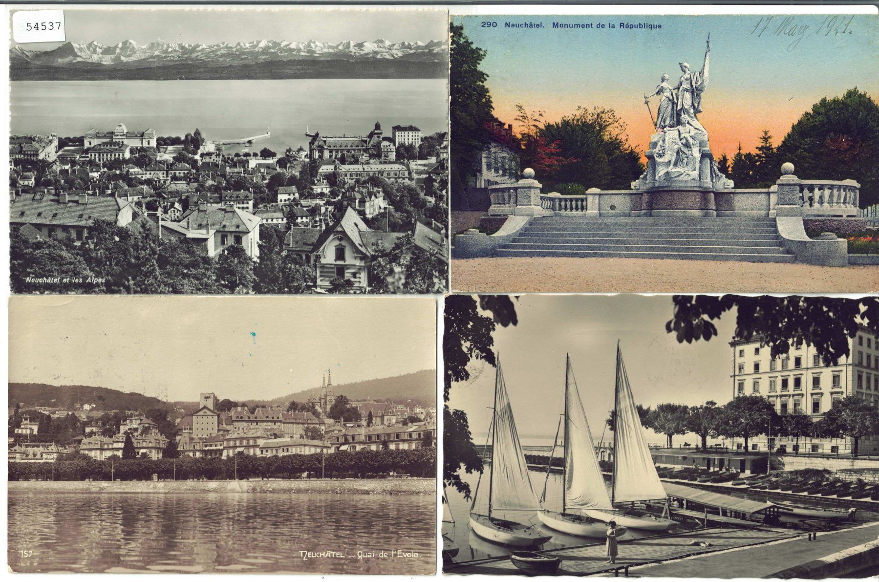 Ansichtskarten: 4 AK - Neuchatel – Gebraucht aus Ettingen von Kartenplanet