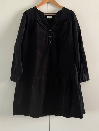 MAISON 123 Hizia Robe noire velours milleraies 42 NEUVE