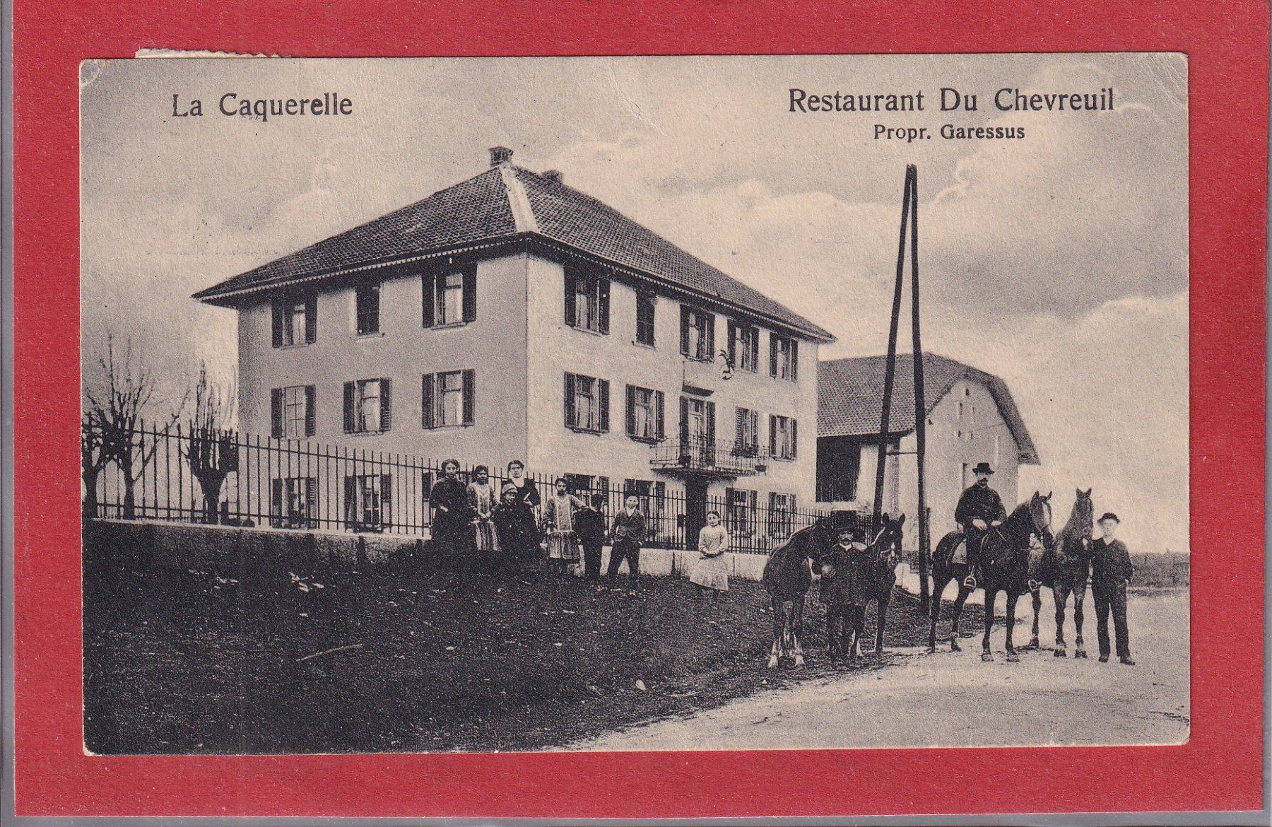 Cartoline postali: La Caquerelle - Restaurant du Chevreuil - 1914 – Usato da Orvin venduto da Pyaeschli