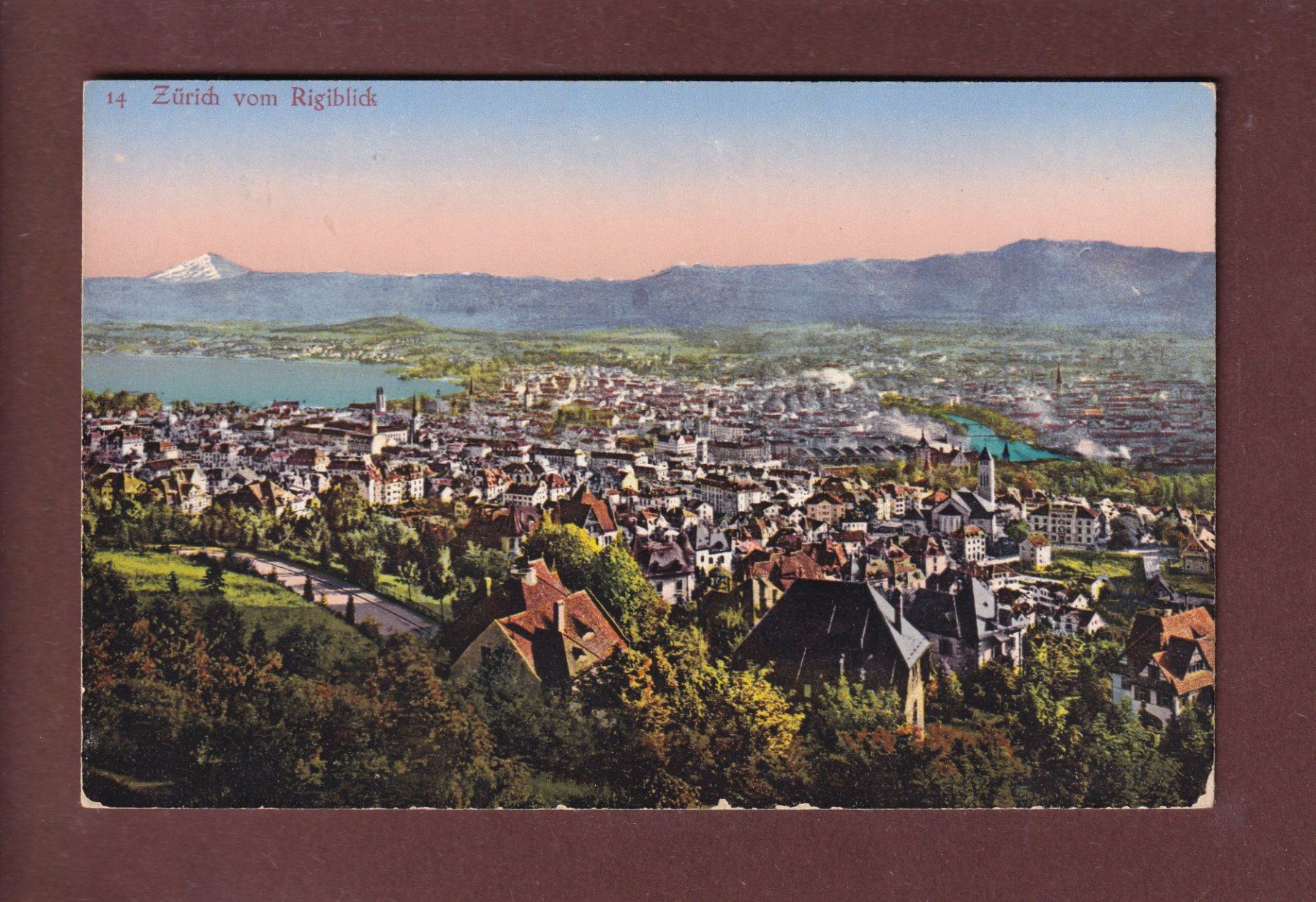 Cartoline postali: ZÜRICH vom Rigiblick – Usato da Pully venduto da nicecards