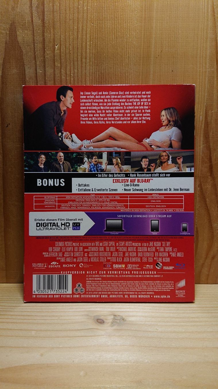Tutti i DVDs: SEX TAPE Blu-Ray mit Cameron Diaz – Usato da Wilderswil venduto da Exebub 1