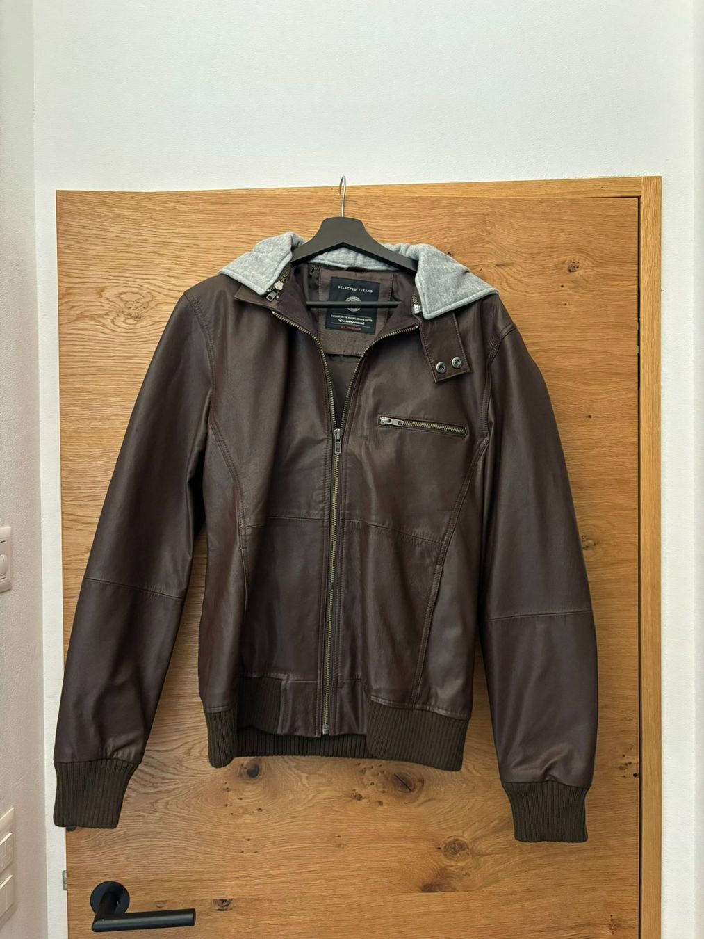 Selected Giacche: Selected Jeans NEW HOOD Lederjacke – Nuovo (secondo la descrizione) da Rueun venduto da Bmwurbi