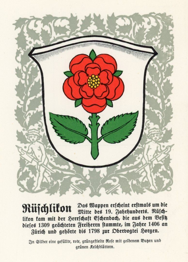 Cartoline postali: Rüschlikon  ZH   -    Wappen – Usato da Brig venduto da Valcards54