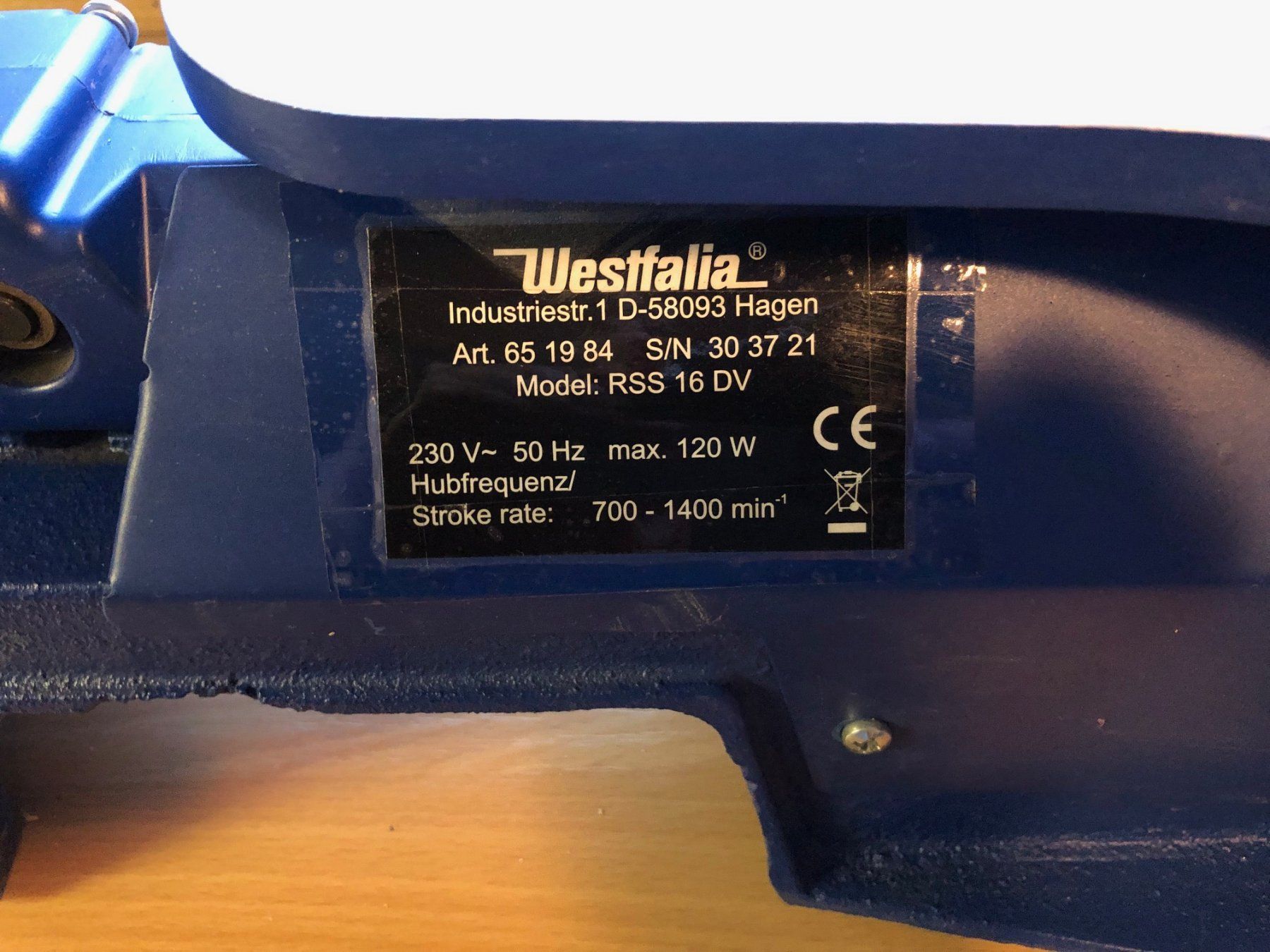 Seghe: WESTFALIA Dekupiersäge RSS 16 DV – Usato da Buchs SG venduto da Handyman77 3