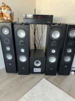 Magnat Lautsprecher Set mit Receiver schwarz gebraucht