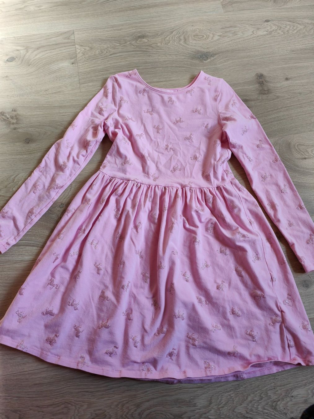 H&M Vestiti & Gonne: Langarm Kleid/Röckli Einhorn - Gr. 134/140 – Usato da Kirchleerau venduto da hop82
