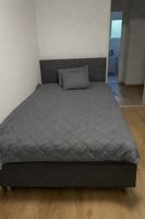 Boxspringbett Dunkelgrau 120x200x58 cm + Topper Top Zustand!