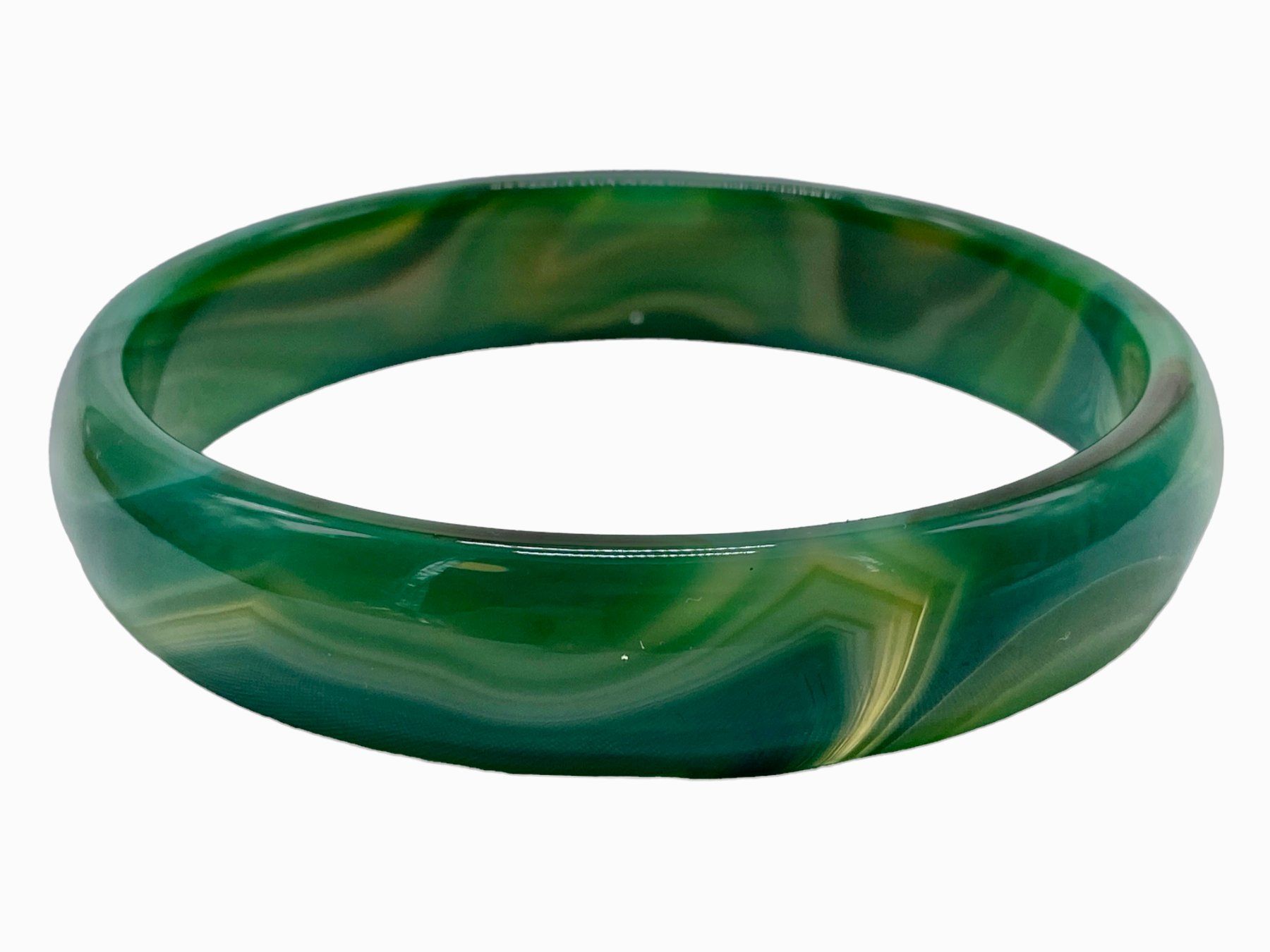 Bracciali & Braccialetti: Bracelet jonc en véritable jadéite verte. Testée – Usato da Morges venduto da sauveurdetresors