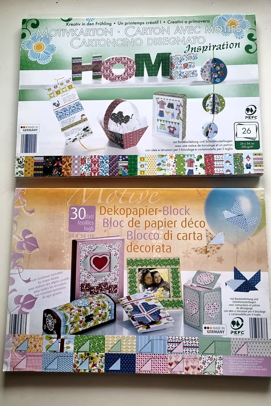 Carta: 2 Dekopapierblöcke Motivkarton Scrapbooking – Usato da Effretikon venduto da lenalisa63