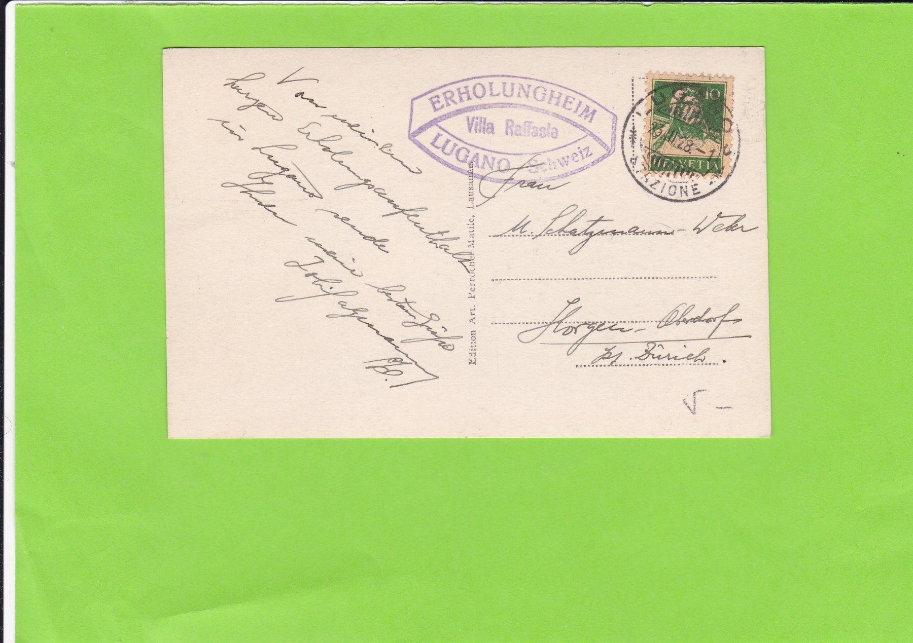 Cartoline postali: Motivo a Morcote-belebt – Usato da St. Peterzell venduto da neckertal 1