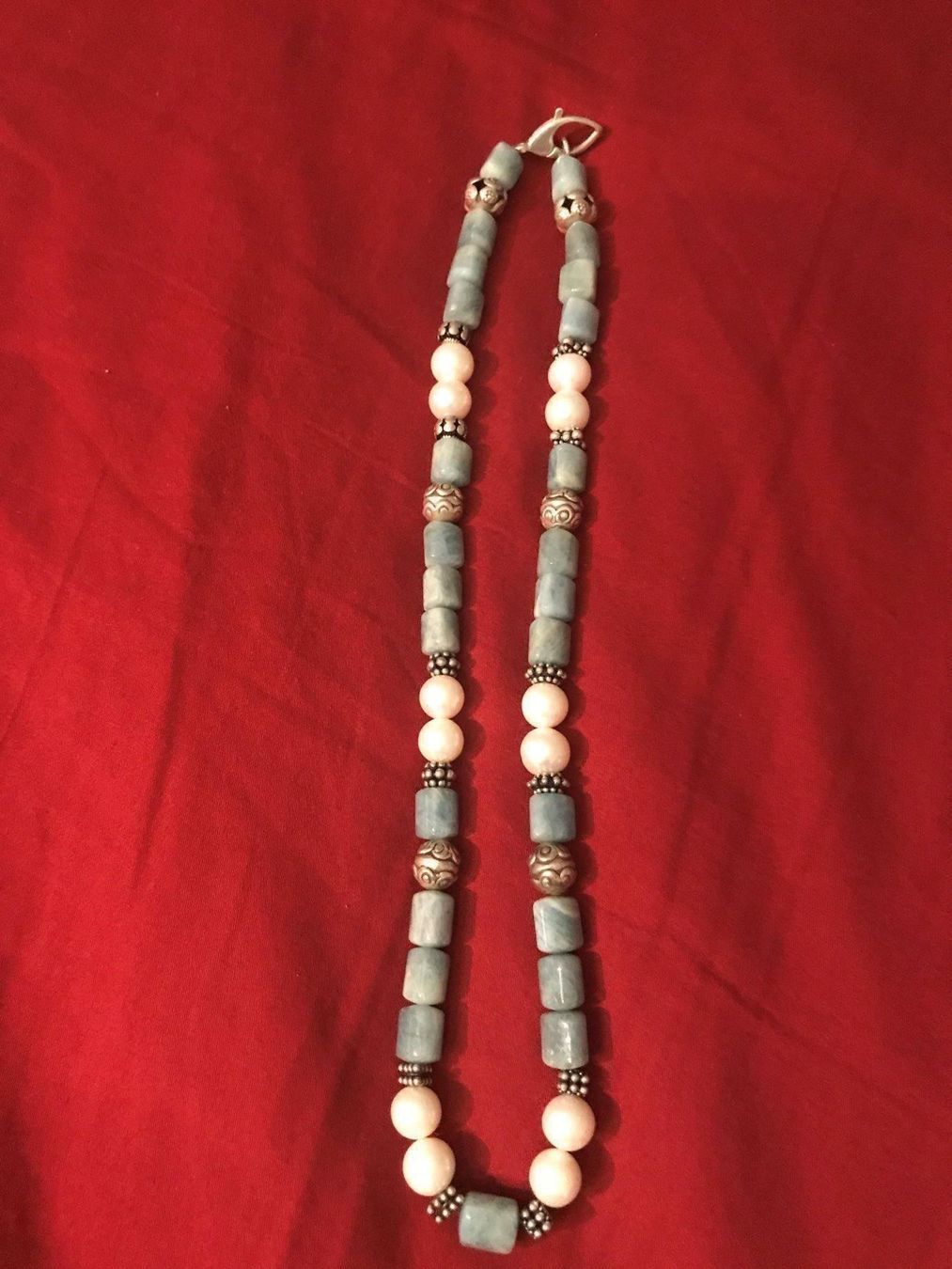 Ketten: Ketten und Armband Aquamarin/Perlen – Gebraucht aus Mehlsecken von Reymau 1