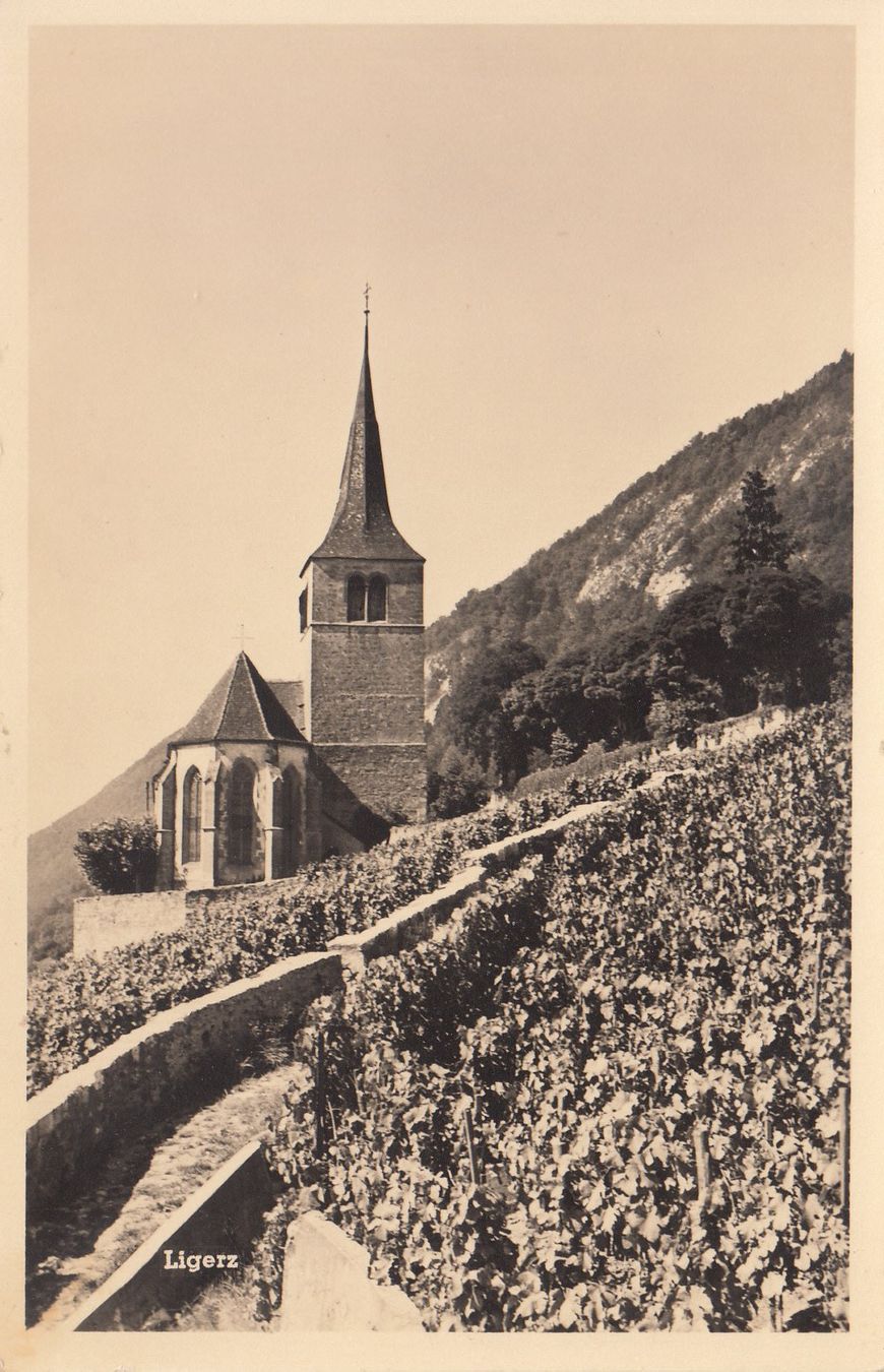 Cartoline postali: Ligerz ca. 1950 – Usato da Bürglen TG venduto da StampGraf