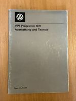 VW Betriebsschulung VW-Technik 1971 Arbeitsheft Typen 1,2...