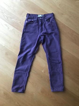 lila Hose mit geradem Bein S/M