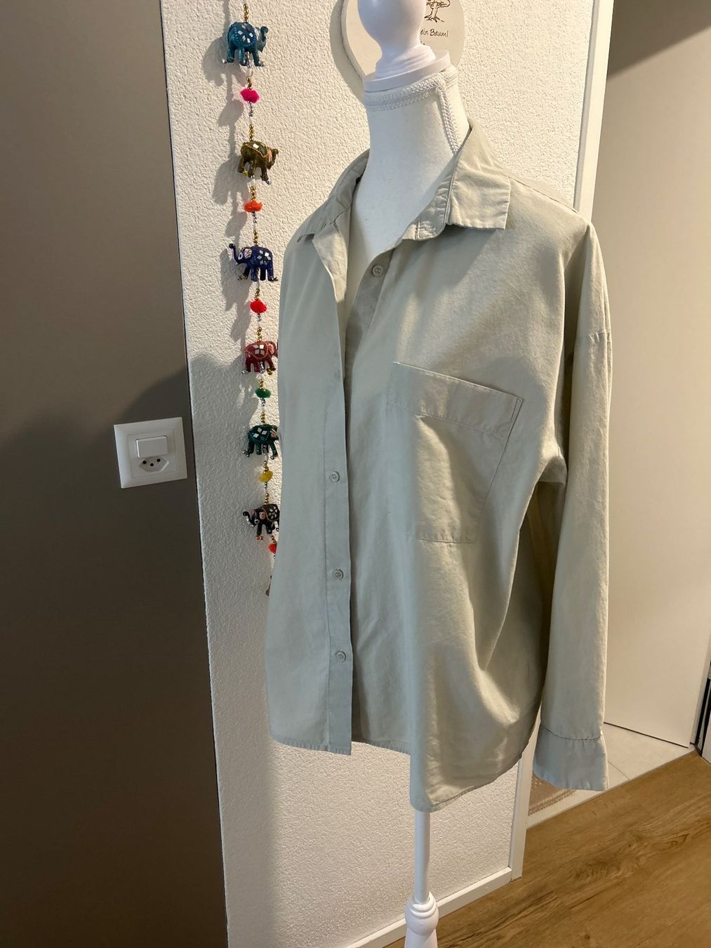H&M Camicette: Damen Langarmbluse beige von H&M Gr. S – Usato da Brunnen venduto da Nala2929 4