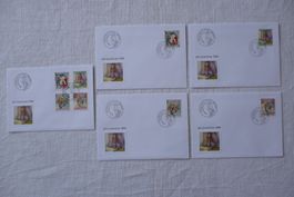 Pro Juventute 1999 5 FDC Satz & Einzelmarken SBK J352 - J355