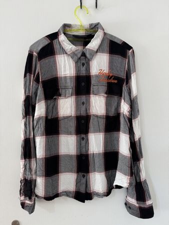 Harley-Davidson Hemd Damen kariert Viscose Grösse XL