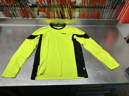 Fila Langarmshirt Neongelb Schwarz