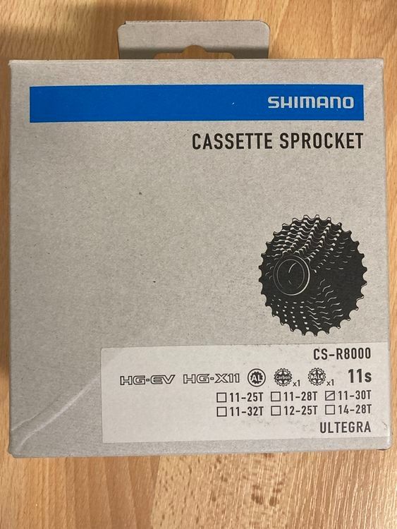 Cassette Shimano Ultegra CS-R8000 11 Vitesses 11-32T - Argent, Course Sur Route