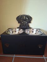 Hunde Fressstation / Futterbar mit Cane Corso Kopf
