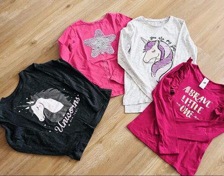 4er Pack Mädchen Shirts Gr. 134/140