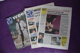 3 Zeitungsartikel Johnny Cash