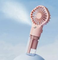 Mini Ventilator mit Sprühfunktion rosa