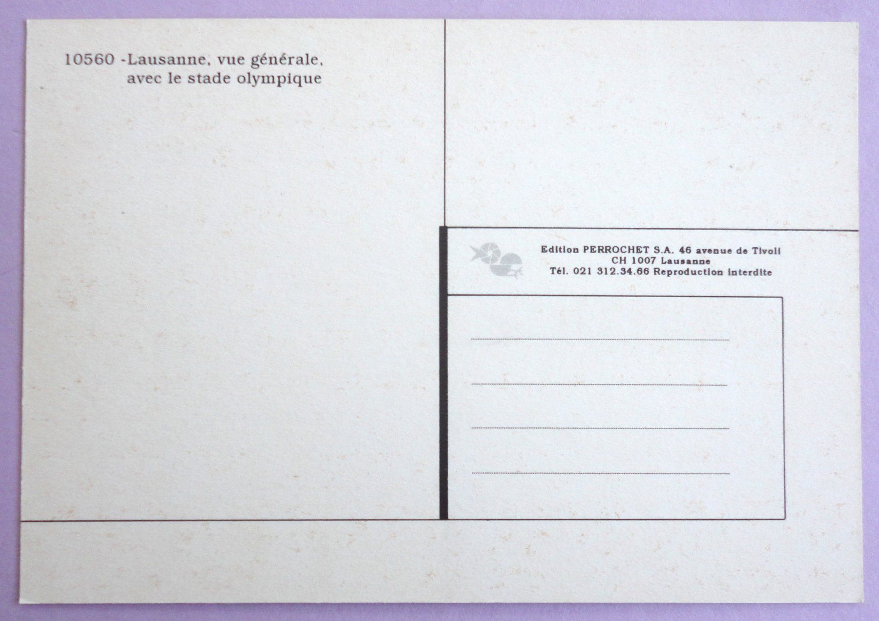 Cartoline postali: Lausanne, le stade olympique – Usato da Fétigny venduto da Billy2miny 1