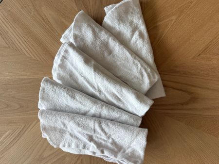5x kleines Bauwolltuch 30/35cm