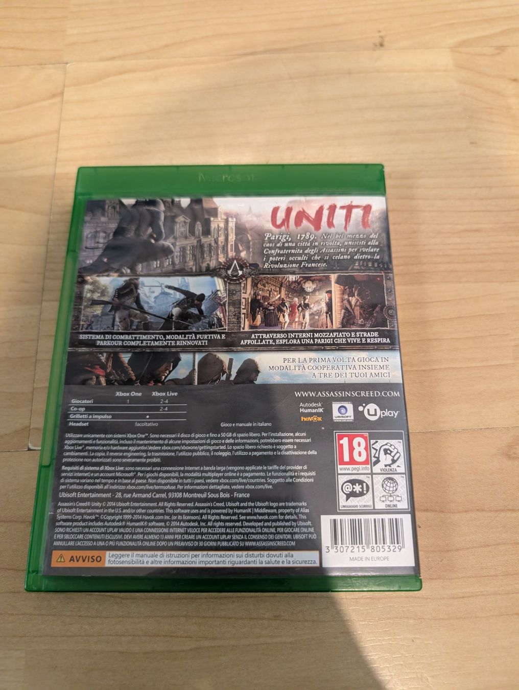 Giochi: Assassins Creed Unity Microsoft Xbox Series x / one – Usato da Giubiasco venduto da Ticinerd 1