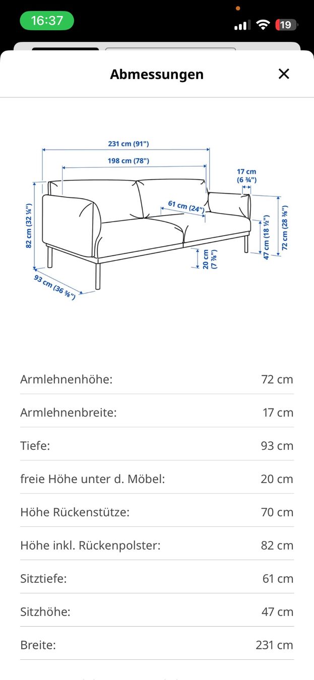 Ikea Sofas: Äpplaryd, 3er-Sofa von IKEA – Gebraucht aus Luzern von Carmen2021 5