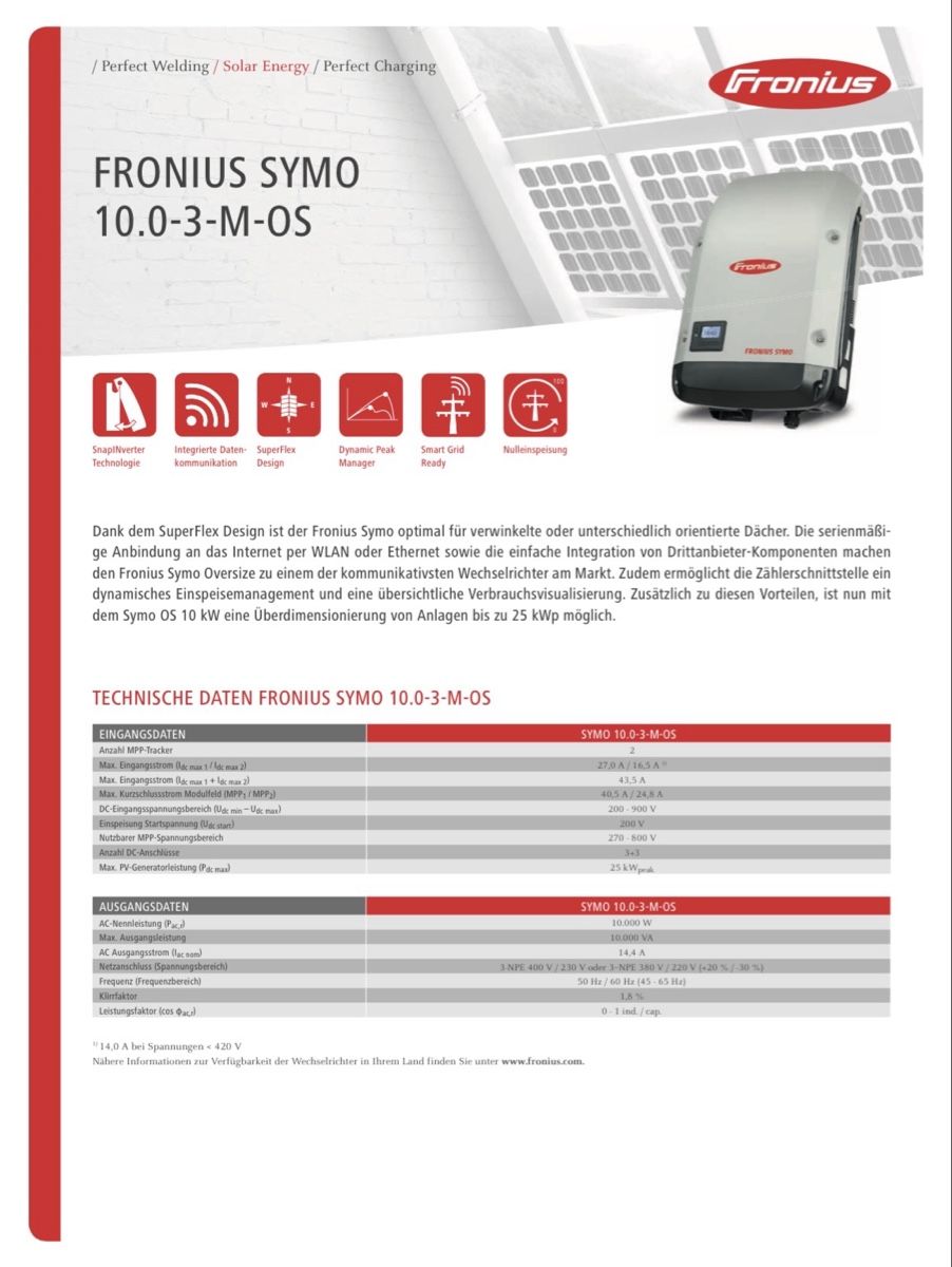 Fronius Inverter: Fronius Symo 10.0-3-M – Nuovo e nell'imballaggio originale da Glarus venduto da faegli9 1