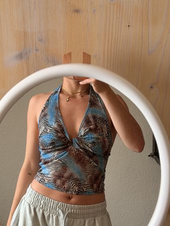 Schönes sommertop leopard