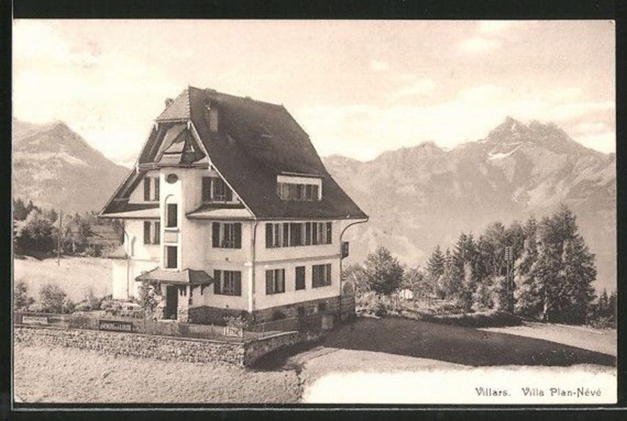 Ansichtskarten: Villars-Chesières, Villa Plan-Névé vers 1920 – Gebraucht aus Frauenfeld von POML