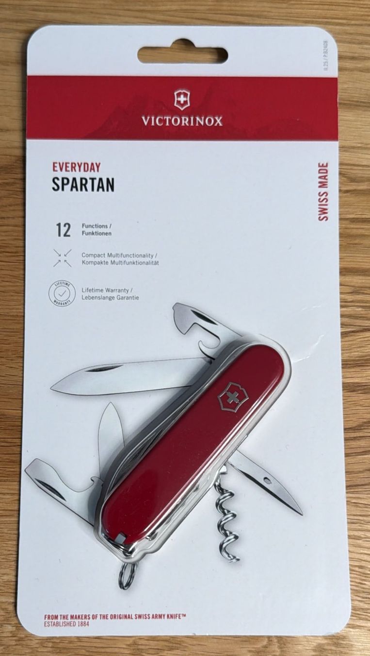 Victorinox Coltelli tascabile: VICTORINOX SACKMESSER EVERYDAY SPARTAN  12 FUNCTIONS – Nuovo e nell'imballaggio originale da Zürich venduto da Frei-Occasionen