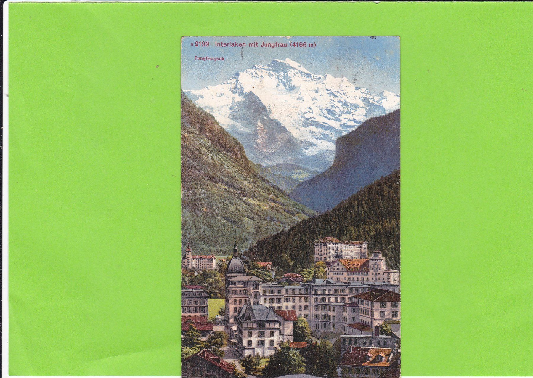 Ansichtskarten: Interlaken 1913 – Gebraucht aus St. Peterzell von neckertal