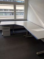 Arbeitspult-Kombi, mit Schubladencontainer + 2 Regalen