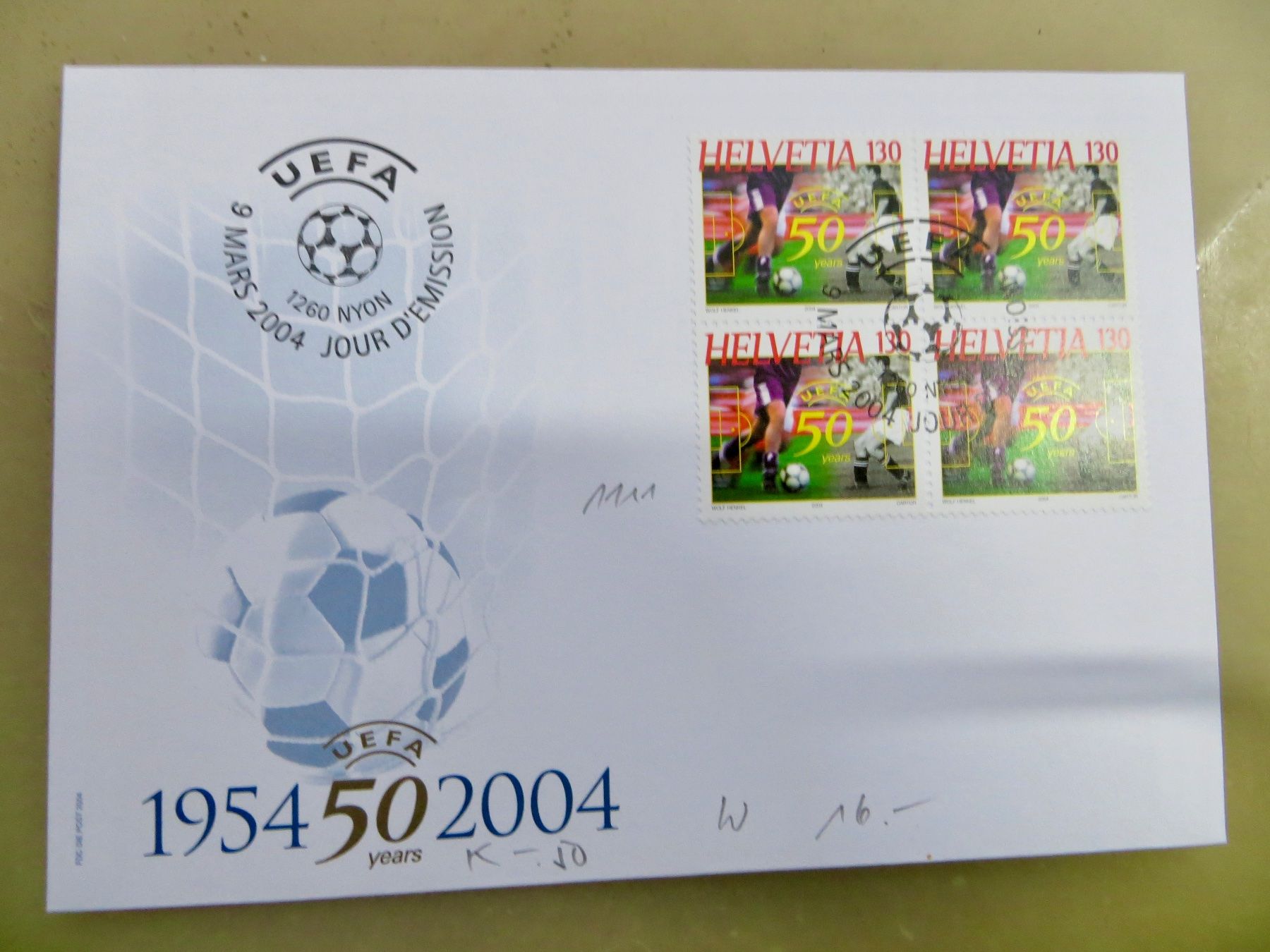 Tous les timbres: Brief FDC Sondermarken UEFA 4erBlock 2004 – Neuf (Voir description) à Basel par 8013