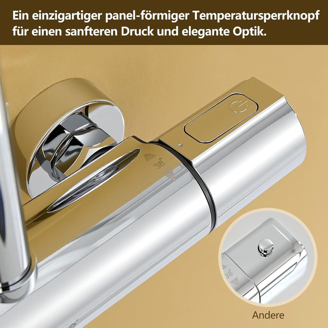 Docce: KeeGone Duschsystem Thermostat Regendusche 25 cm Chrom – Nuovo e nell'imballaggio originale da Suhr venduto da SchnapperCH 3