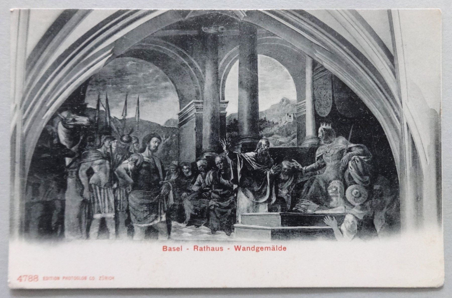 Cartoline postali: Basel - Rathaus - Wandgemälde – Usato da Fétigny venduto da Billy2miny
