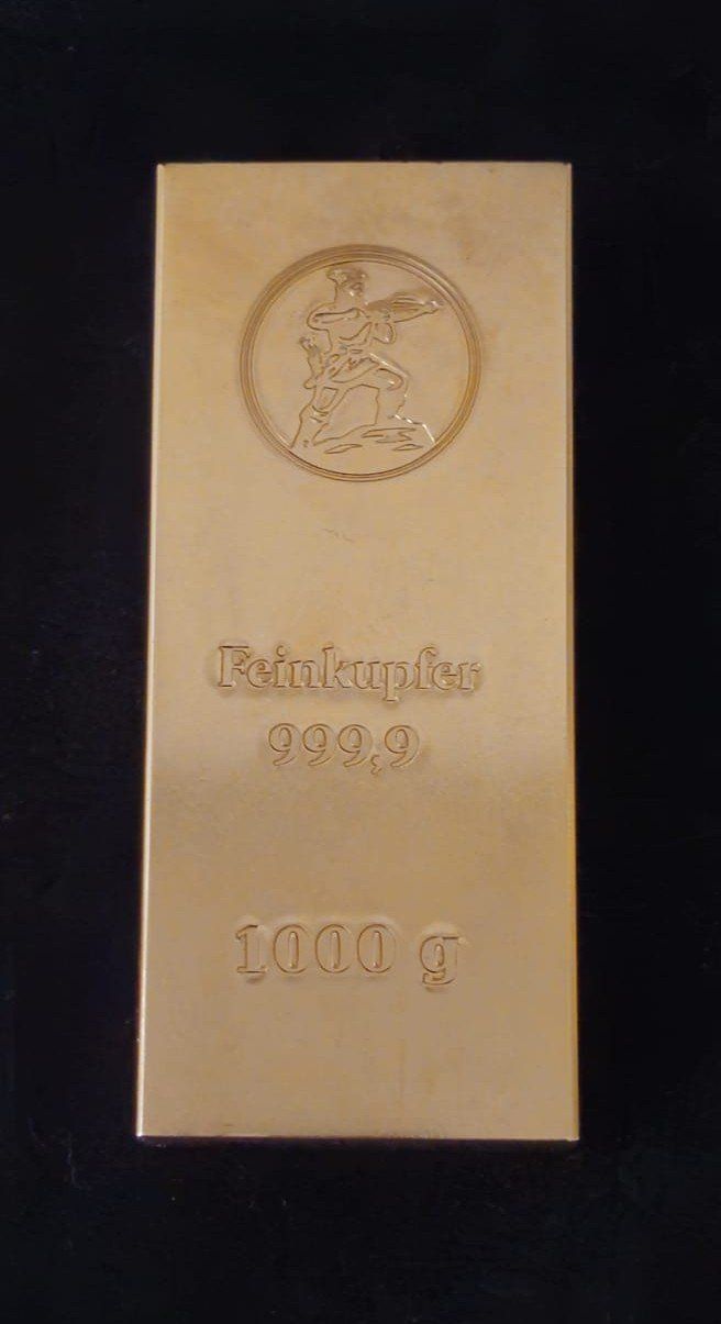 Edelmetalle: Feinkupfer Barren 999,9 - 1000 g – Neu und originalverpackt aus Rümlang von Hyperflyer 1