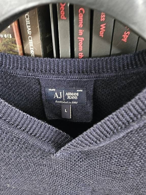 Armani Maglioni & Felpe: Wollpullover Armani Jeans L Blau – Usato da Altendorf venduto da nab_mxj7 2