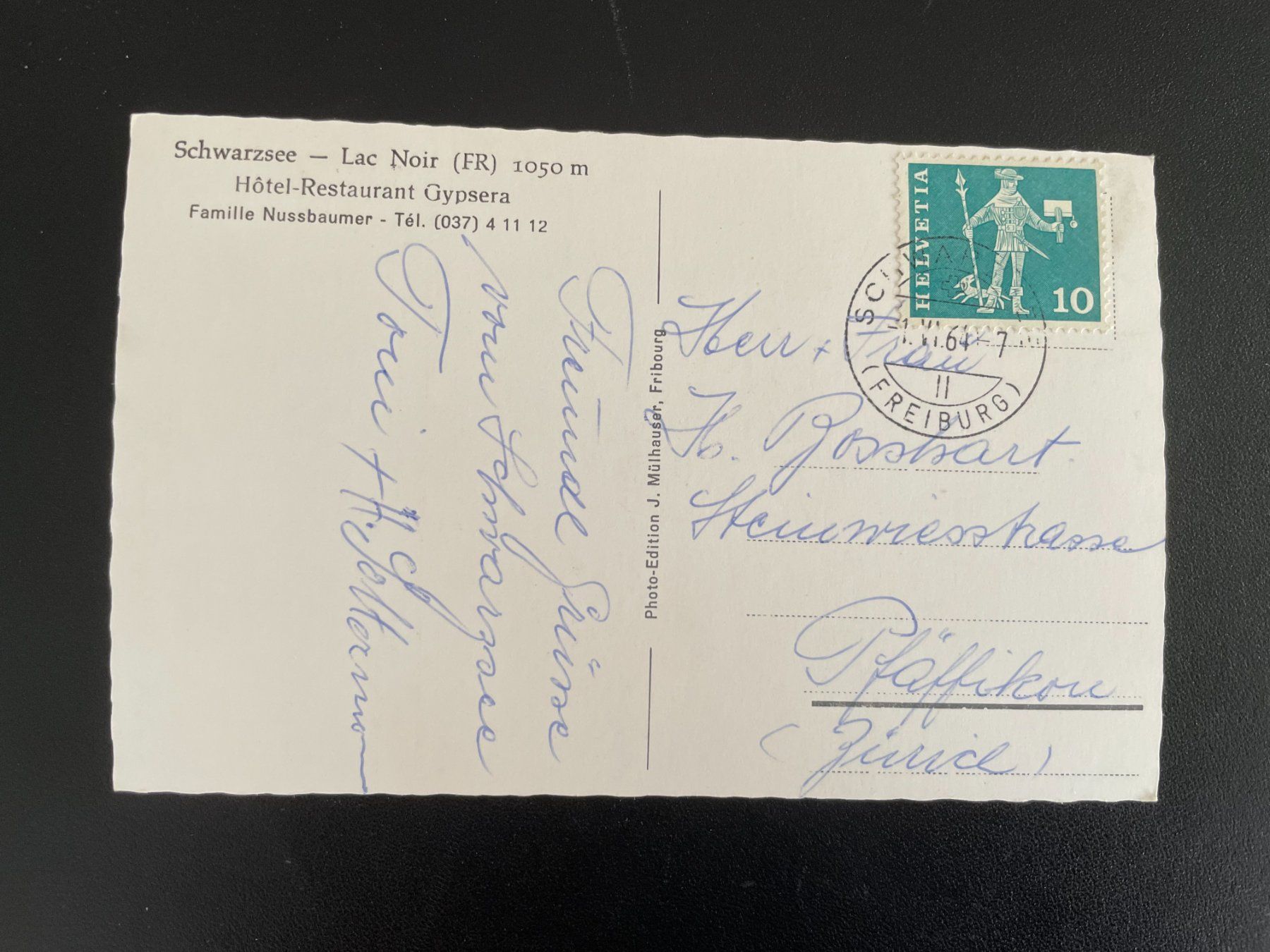 Cartoline postali: AK FR Spitzfluh - Breggaschlund, Schwarzsee – Usato da Thal venduto da Danny82 1