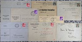 LOT ab 1918 Belege Portofreiheitsmarken verschieden ab 1.-
