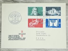 CL02 Enveloppe + Timbre Suisse 1948